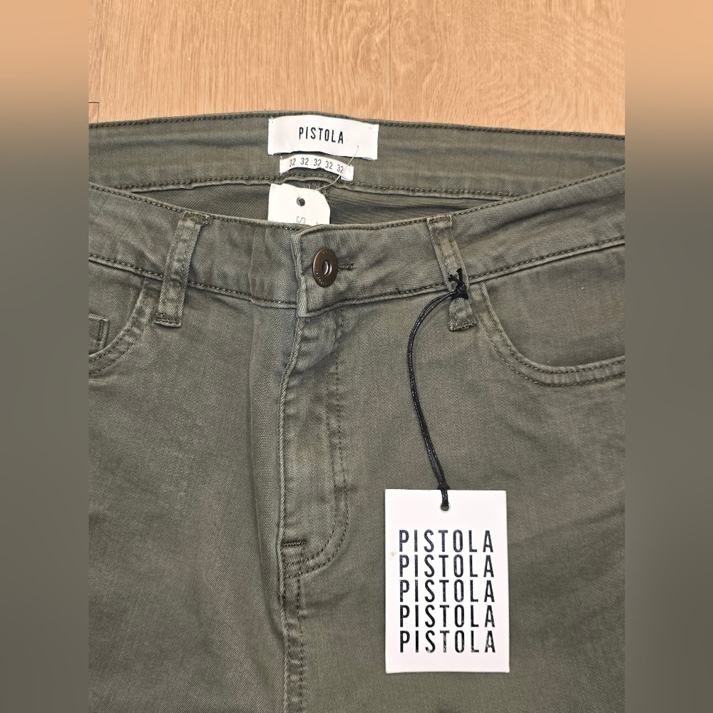 Pistola Olive Green Womens Pants, 32, New With Tags - Picture 4 of 6